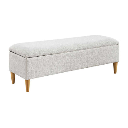 Charlotte Boucle Storage Bench