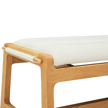 Aura Fabric Bench (Oak)