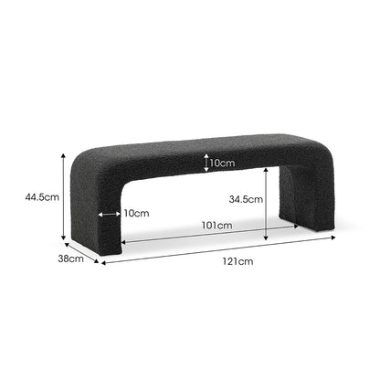 Camille Boucle Arch Bench