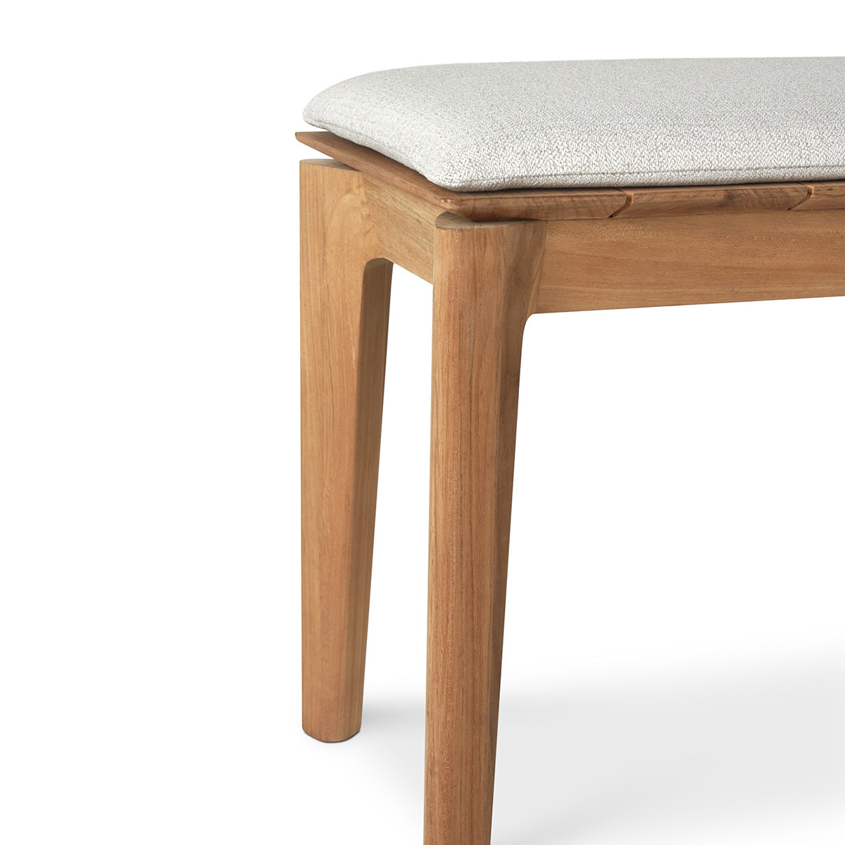 Bok Outdoor Fabric 3 Seater Bench (Teak, Off White)