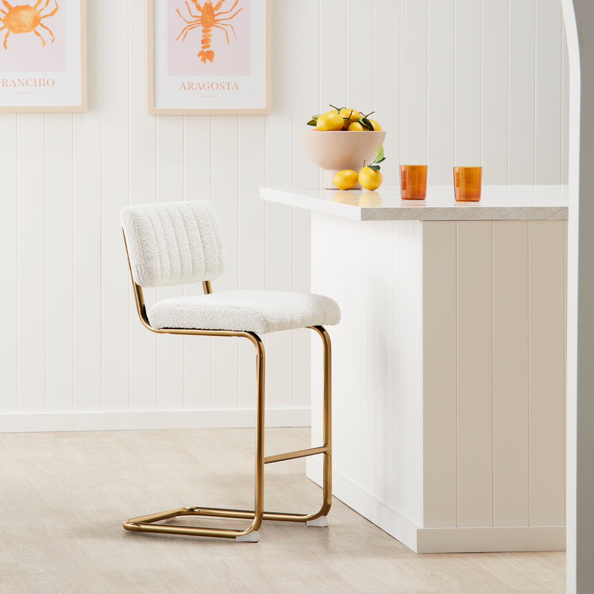 Blake Boucle Bar Stool