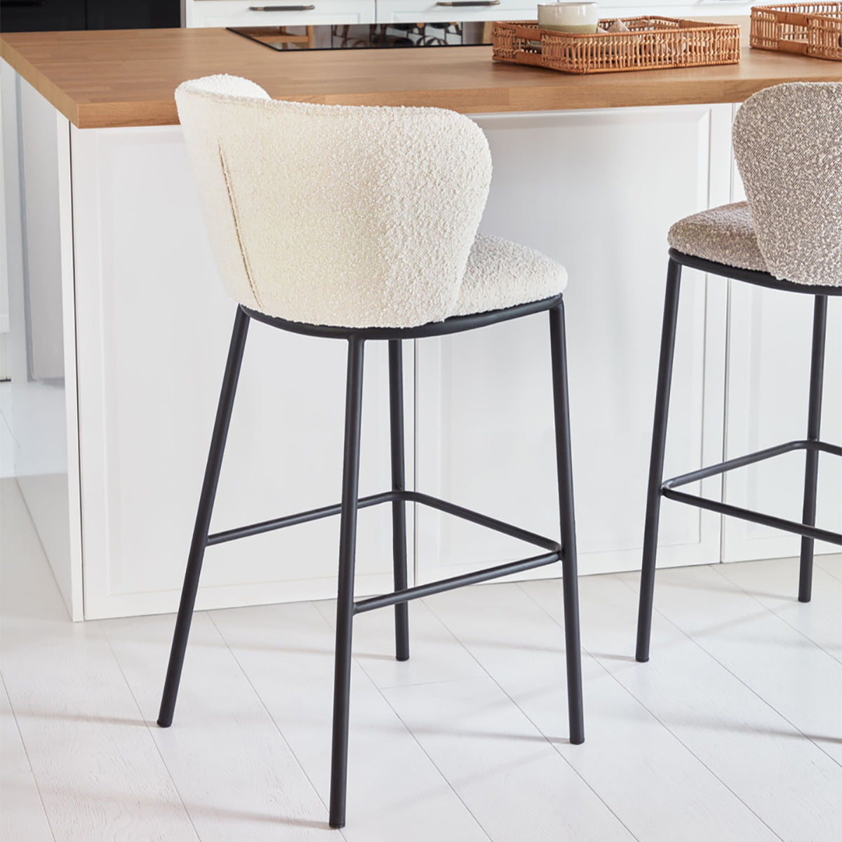 Ciselia Boucle Bar Stool (65cm)