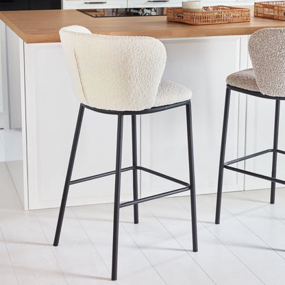 Ciselia Boucle Bar Stool (65cm)