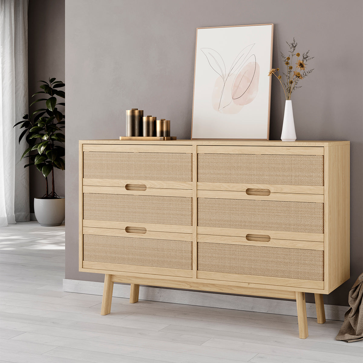 Arigato Timber 6 Drawer Dresser