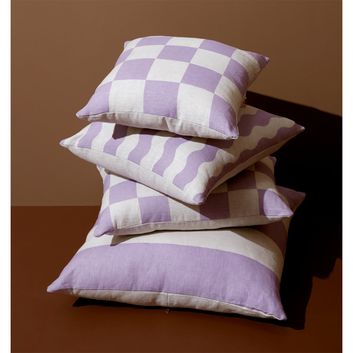 Big Check Square Cushion