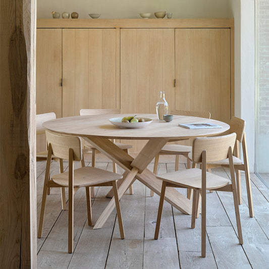 Circle Round Dining Table (Oak, 136cm)