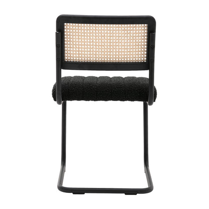 Blake Rattan Boucle Dining Chair