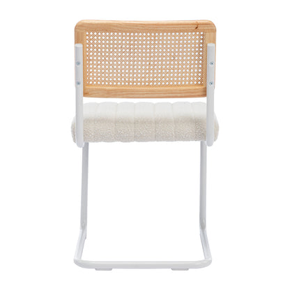 Blake Rattan Boucle Dining Chair