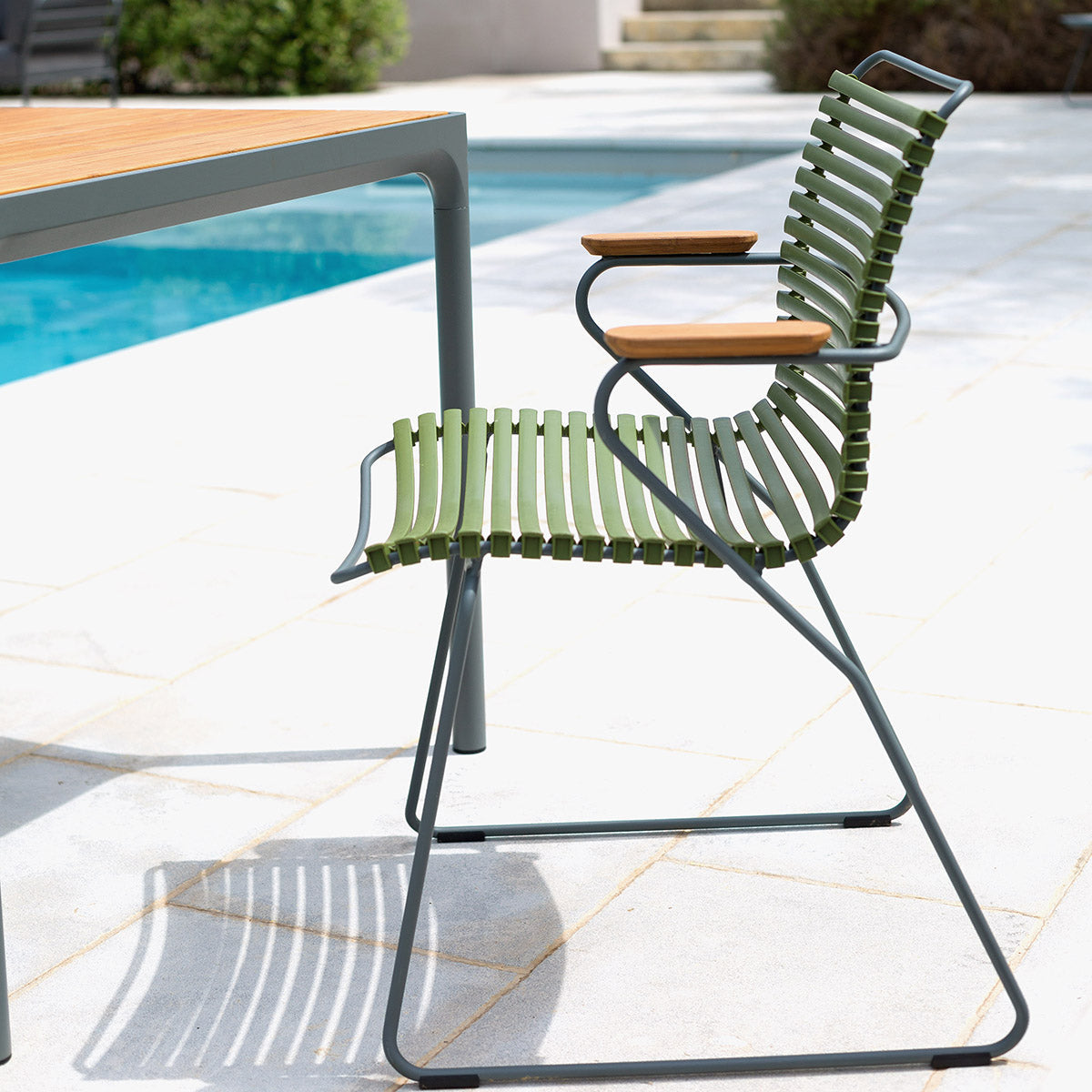Click Outdoor Dining Chair with Armrest