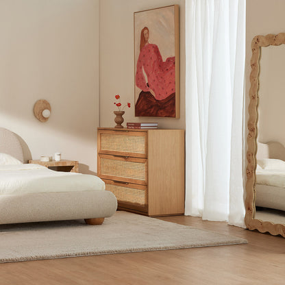 Carmella Burlwood Floor Mirror