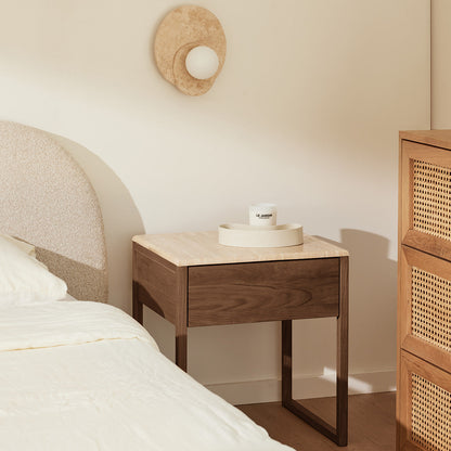 Avalon Travertine Bedside Table