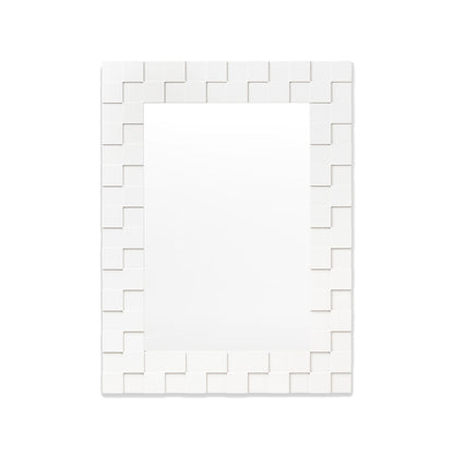 Checked Mirror (Snow)