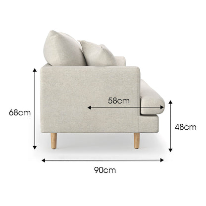 Byron Fabric 3 Seater Sofa