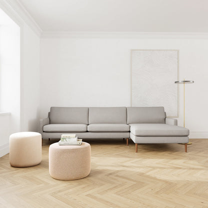 Astha Boucle Right Chaise Sofa