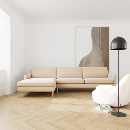 Astha Fabric Left Chaise Sofa
