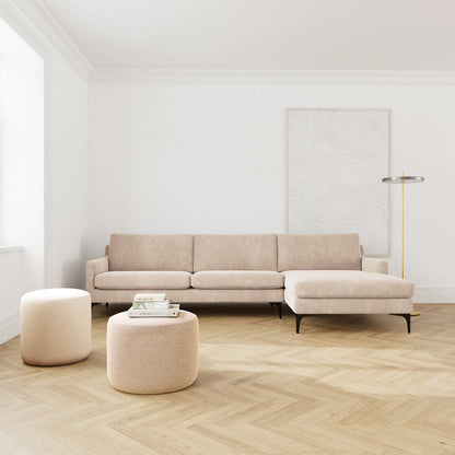Astha Fabric Right Chaise Sofa