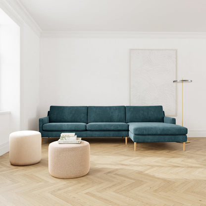 Astha Fabric Right Chaise Sofa