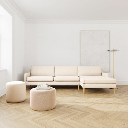 Astha Fabric Right Chaise Sofa