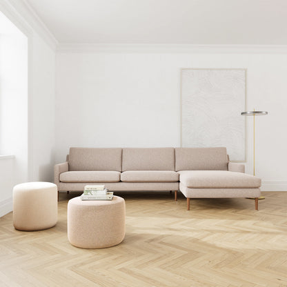 Astha Fabric Right Chaise Sofa