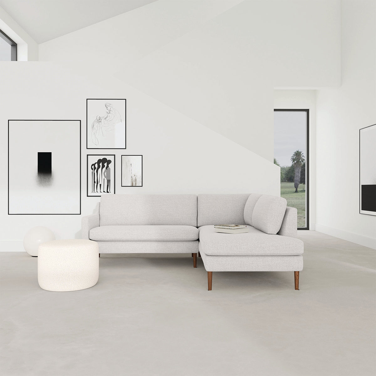 Astha Fabric Right Corner Sofa