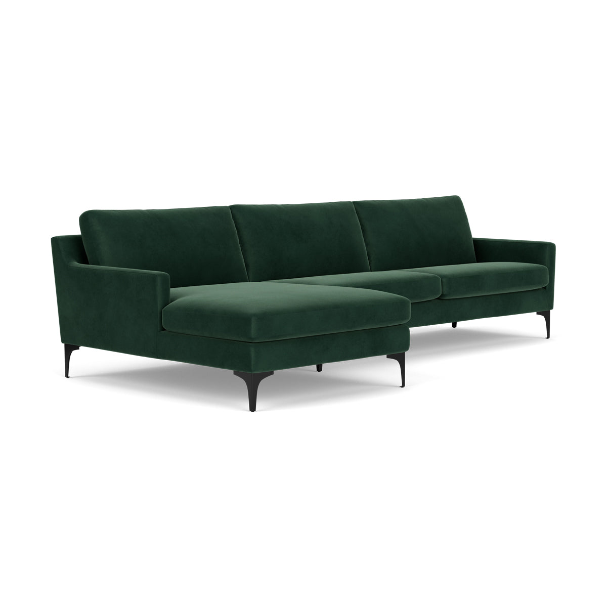 Astha Velvet Left Chaise Sofa