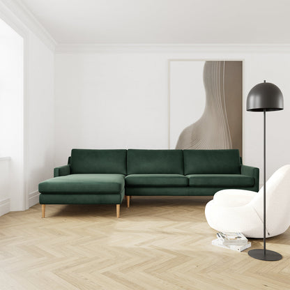 Astha Velvet Left Chaise Sofa