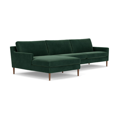 Astha Velvet Left Chaise Sofa