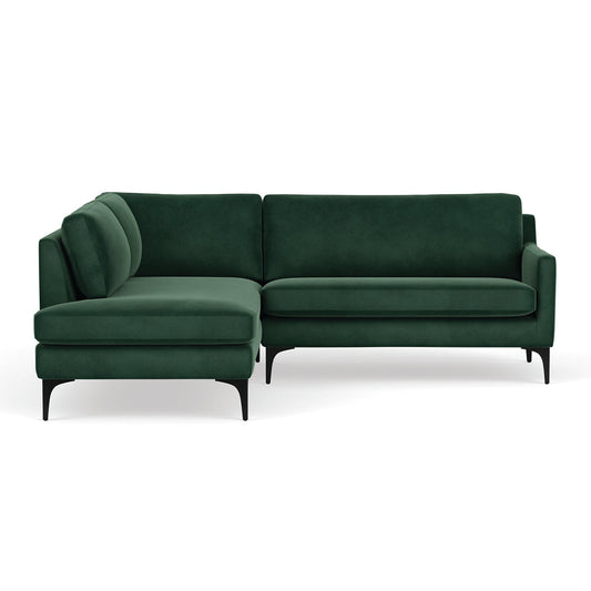 Astha Velvet Left Corner Sofa