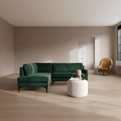 Astha Velvet Left Corner Sofa