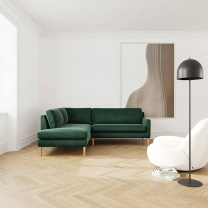 Astha Velvet Left Corner Sofa