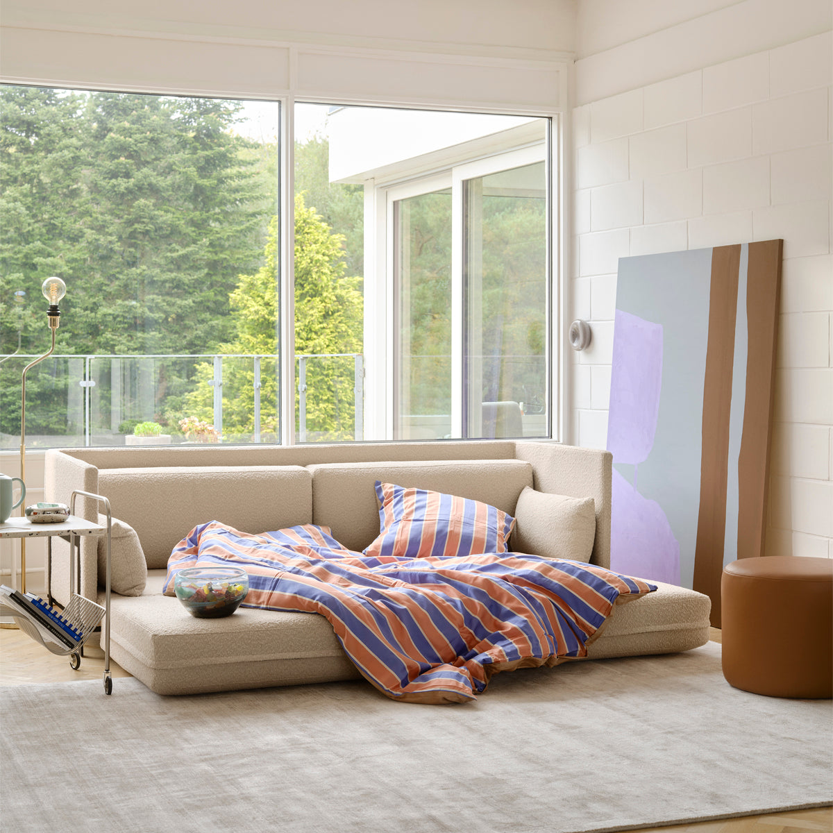 Chill Boucle 3 Seater Sofa Bed