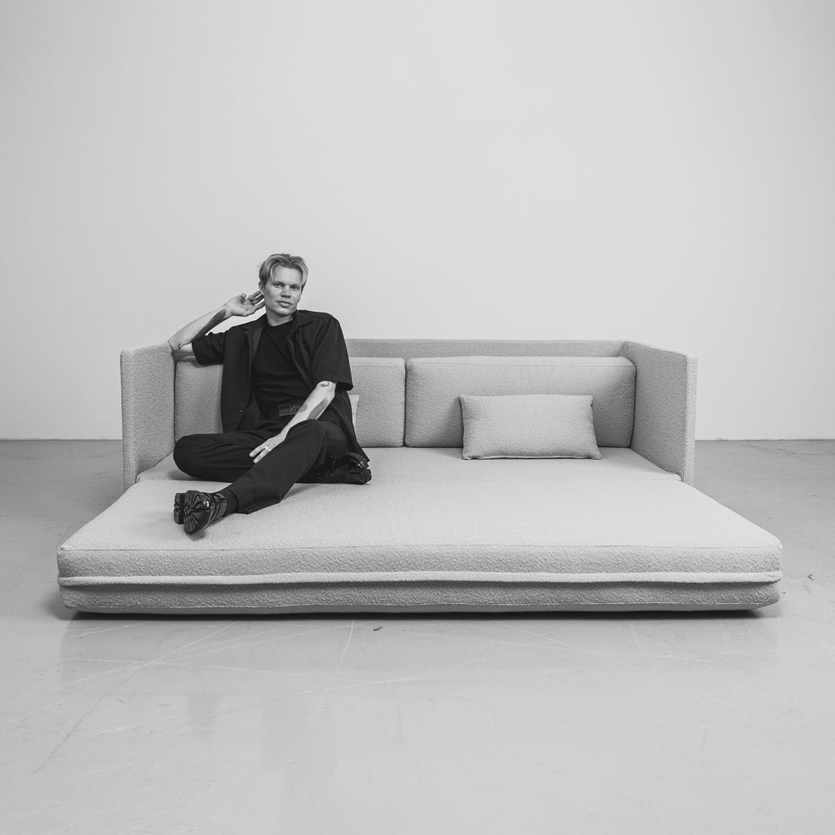 Chill Boucle 3 Seater Sofa Bed