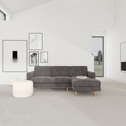 Conrad Fabric Right Chaise Sofa