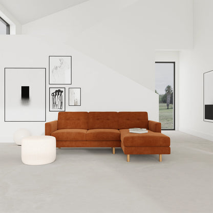 Conrad Fabric Right Chaise Sofa