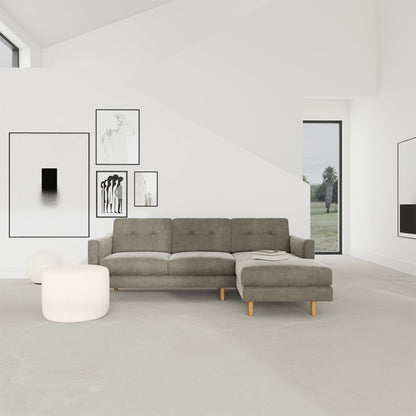 Conrad Fabric Right Chaise Sofa