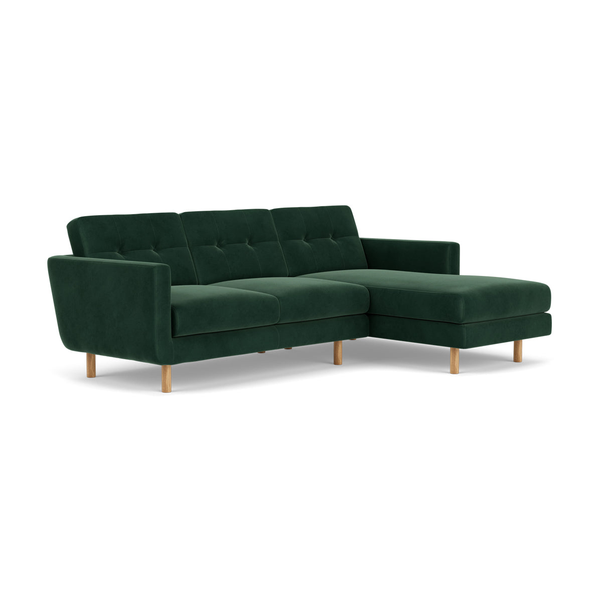 Conrad Velvet Right Chaise Sofa