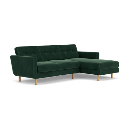 Conrad Velvet Right Chaise Sofa