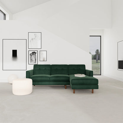 Conrad Velvet Right Chaise Sofa