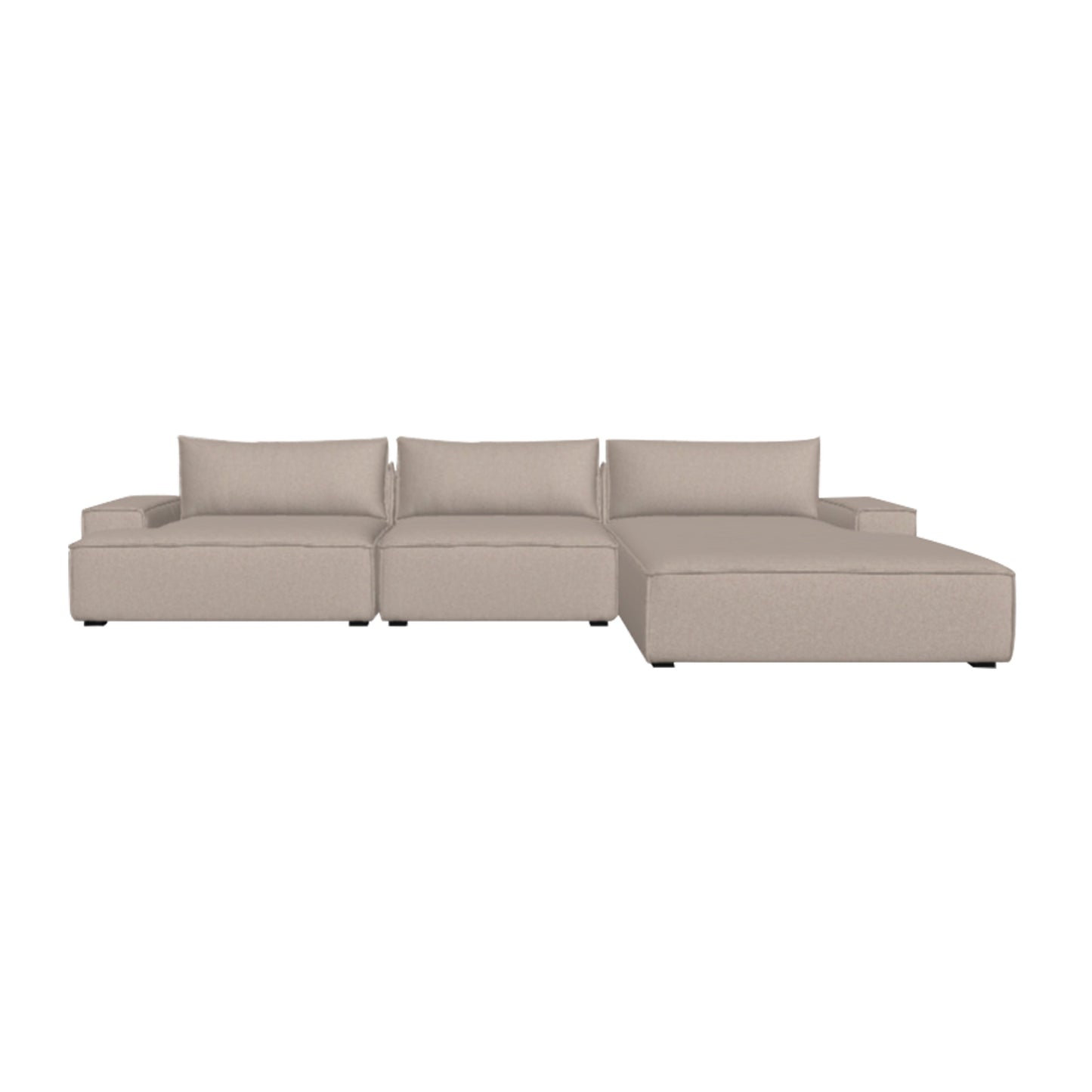 Daphne 3 Seater Modular Right Chaise Sofa