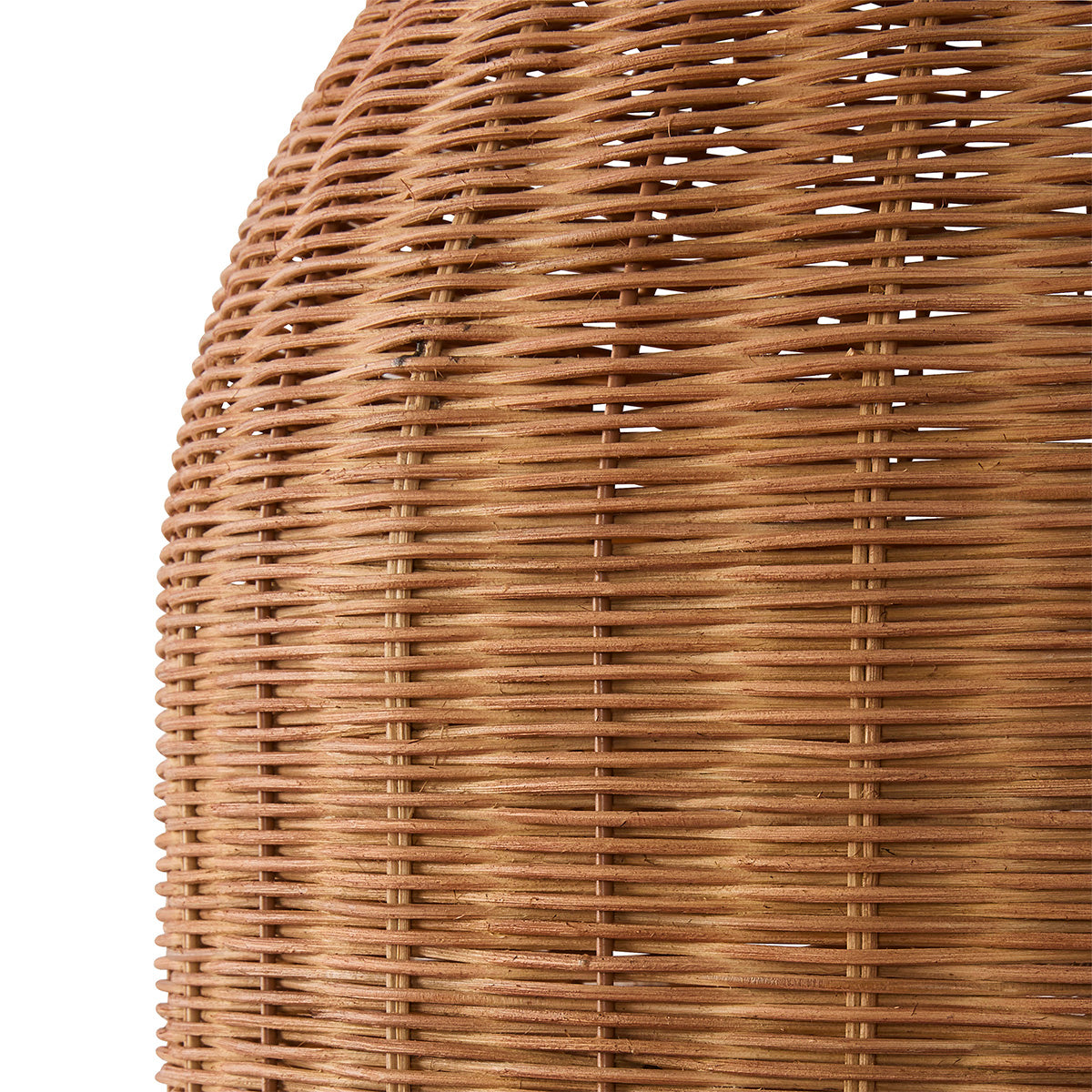 Bell Floor Lamp (Chrome / Natural Rattan)