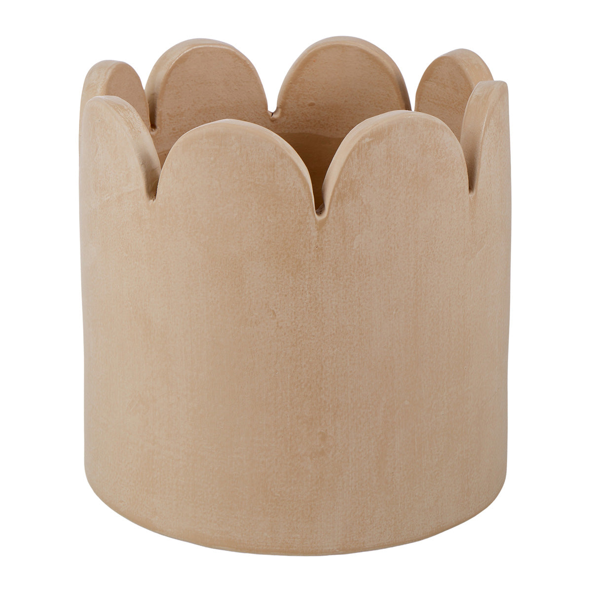 Ceramic Stone Wash Scalloped Vessel