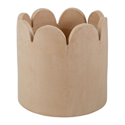 Ceramic Stone Wash Scalloped Vessel