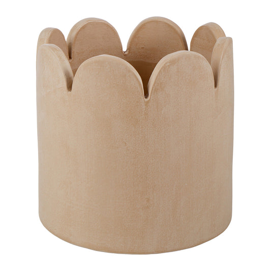 Ceramic Stone Wash Scalloped Vessel