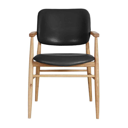 Aura Leather Dining Chair (Oak)